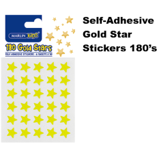Marlin self adhesive Gold Star Labels
